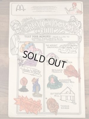 80’s　ヴィンテージ　マクドナルド　塗り絵　ロナルド　雑貨