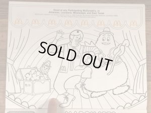 70’s ヴィンテージ マクドナルド 塗り絵 ビッグマックポリス 雑貨