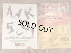 80年代 ビンテージ マクドナルド ファンタイムズ ガーフィールド マガジン 雑貨