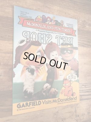 80年代 ビンテージ マクドナルド ファンタイムズ ガーフィールド マガジン 雑貨