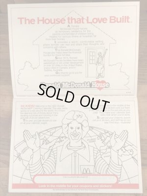 80年代　ビンテージ　マクドナルド　カラーリングブック　ロナルド　雑貨