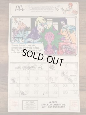 80’s　ヴィンテージ　マクドナルド　塗り絵　ロナルド　雑貨