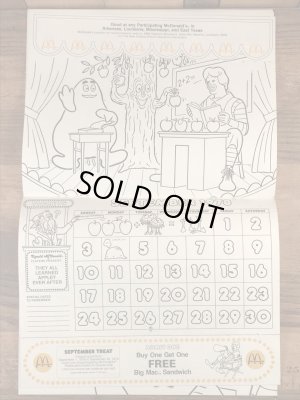 70’s ヴィンテージ マクドナルド 塗り絵 ビッグマックポリス 雑貨