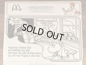 80’s　ヴィンテージ　マクドナルド　塗り絵　ロナルド　雑貨