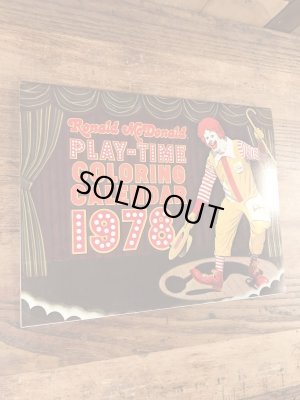 70年代 ビンテージ マクドナルド カラーリングブック ロナルド 雑貨