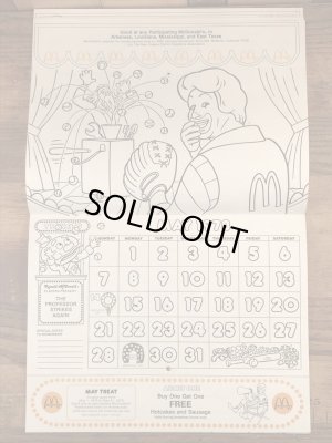 70’s ヴィンテージ マクドナルド 塗り絵 ビッグマックポリス 雑貨