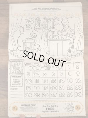 70’s ヴィンテージ マクドナルド 塗り絵 ビッグマックポリス 雑貨