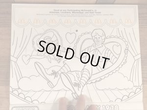 70’s ヴィンテージ マクドナルド 塗り絵 ビッグマックポリス 雑貨