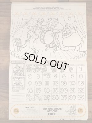 70’s ヴィンテージ マクドナルド 塗り絵 ビッグマックポリス 雑貨