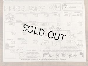 80’s　ヴィンテージ　マクドナルド　塗り絵　ロナルド　雑貨