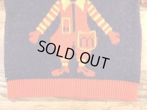 70’sのマクドナルドのロナルドのヴィンテージの子供用セーター