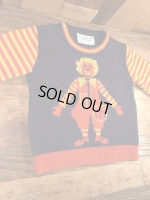 70年代頃のマクドナルドのロナルドのビンテージのキッズセーター