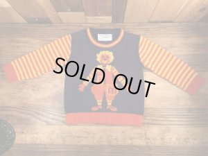 70’sのマクドナルドのロナルドのヴィンテージの子供用セーター