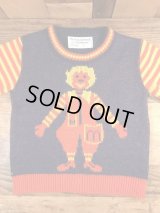 McDonaldland Fashions “Ronald” Kids Sweater　ロナルド　ビンテージ　キッズセーター　マクドナルド　70年代