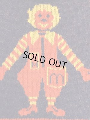 70’sのマクドナルドのロナルドのヴィンテージの子供用セーター