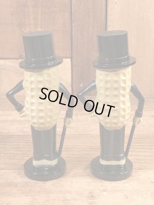 50〜60’sのアドバタイジングキャラクターのミスターピーナッツのヴィンテージの塩コショウ入れ