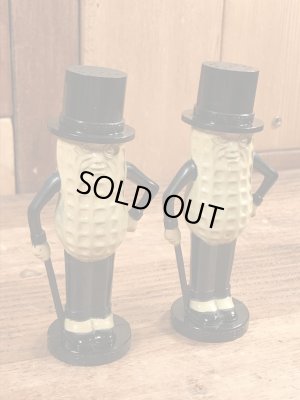 50〜60年代頃の企業キャラクターのミスターピーナッツのビンテージのソルト&ペッパー