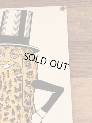 90’sのアドバタイジングキャラクターのミスターピーナッツのヴィンテージのメタルサイン