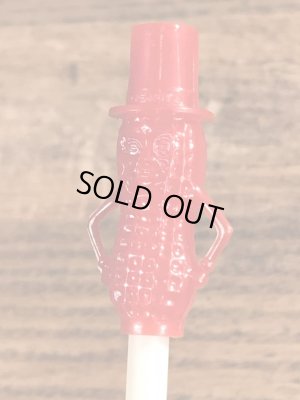 50~60年代頃のアドバタイジングキャラクターのミスターピーナッツのビンテージのストロー