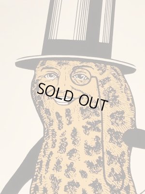 90年代頃の企業キャラクターのミスターピーナッツのビンテージの看板