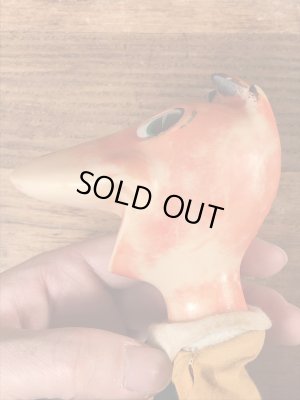 60’sのフリントストーンのディノのヴィンテージのハンドパペット