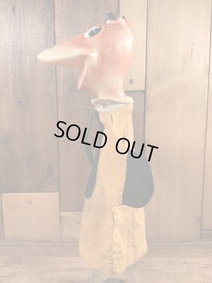 60’sのフリントストーンのディノのヴィンテージのハンドパペット