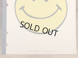 70’sのスマイルフェイスのヴィンテージのルーズリーフ