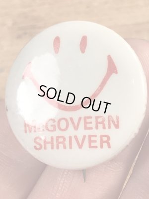 70’sの選挙時のスマイルフェイスが描かれたヴィンテージの缶バッチ