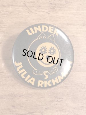 70年代頃のスマイルのキャラクターのビンテージの缶バッジ