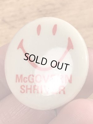 70’sの選挙時のスマイルフェイスのヴィンテージの缶バッチ