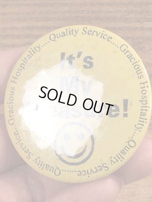 70’sの企業物のスマイルフェイスのヴィンテージの缶バッジ