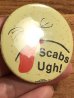 70年代頃のScabs Ugh!のスマイルのビンテージの缶バッジ