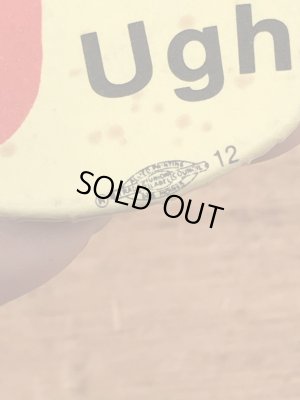 70年代頃のScabs Ugh!のスマイルのビンテージの缶バッジ