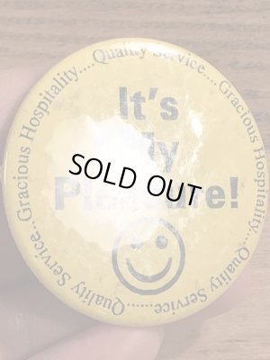 70年代頃の企業物のスマイルのビンテージの缶バッチ