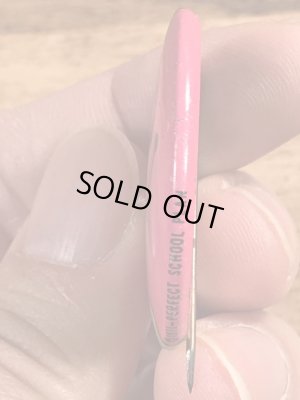 70年代頃のPerfect School Plan社製のスマイルフェイスのビンテージの缶バッジ