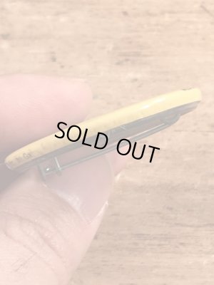 80年代頃のメッセージとスマイルが描かれたビンテージの缶バッチ