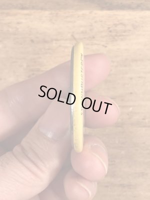 80年代頃のメッセージとスマイルが描かれたビンテージの缶バッチ