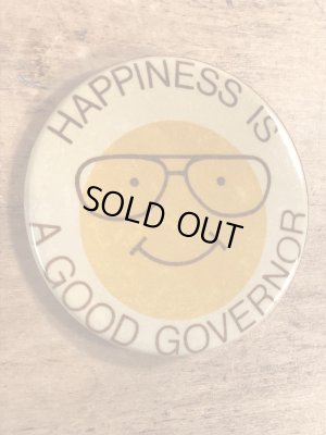 80年代頃の選挙時のスマイルのビンテージの缶バッチ