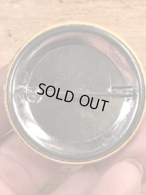 80’sのメッセージとスマイルが描かれたヴィンテージの缶バッジ