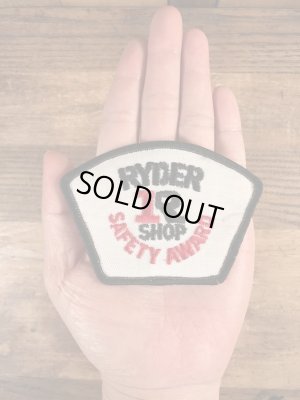 70'sのRyder Shop Safety Awardのヴィンテージの刺繡パッチ