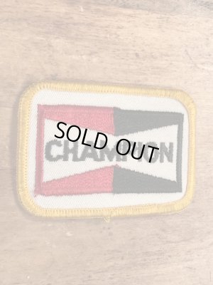 70年代頃のチャンピオンスパークプラグのビンテージの刺繡ワッペン