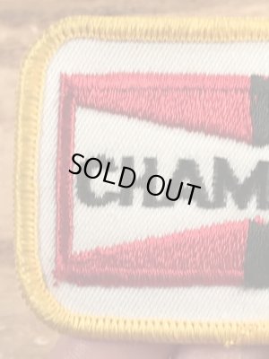 70年代頃のチャンピオンスパークプラグのビンテージの刺繡ワッペン