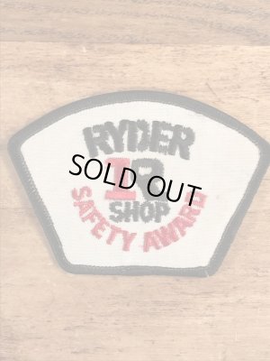 70年代頃のRyder Shop Safety Awardのビンテージの刺繡ワッペン