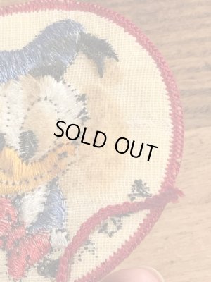 70年代頃のディズニーのドナルドダックのビンテージの刺繡ワッペン