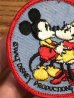 70年代頃のディズニーのミッキーとミニーマウスのビンテージの刺繡ワッペン