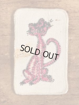 70’sのピンクパンサーのヴィンテージの刺繡パッチ