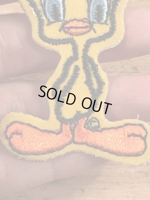 70’sのルーニーテューンズのトゥイーティーのヴィンテージの刺繡パッチ