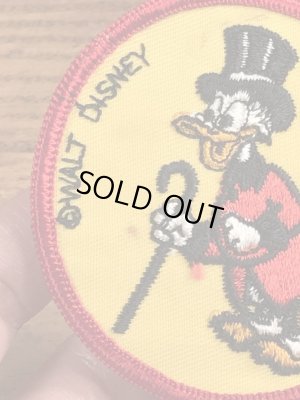 70年代頃のディズニーのスクルージマクダックのビンテージの刺繡ワッペン