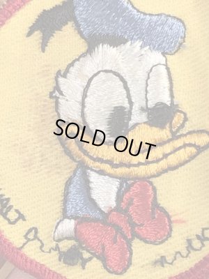 70年代頃のディズニーのドナルドダックのビンテージの刺繡ワッペン