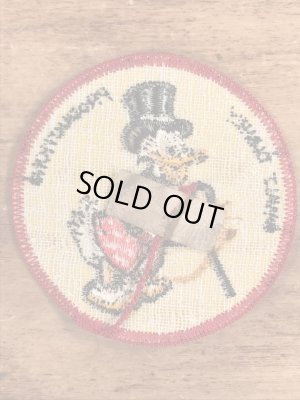 70’sのディズニーのスクルージマクダックのヴィンテージの刺繡パッチ